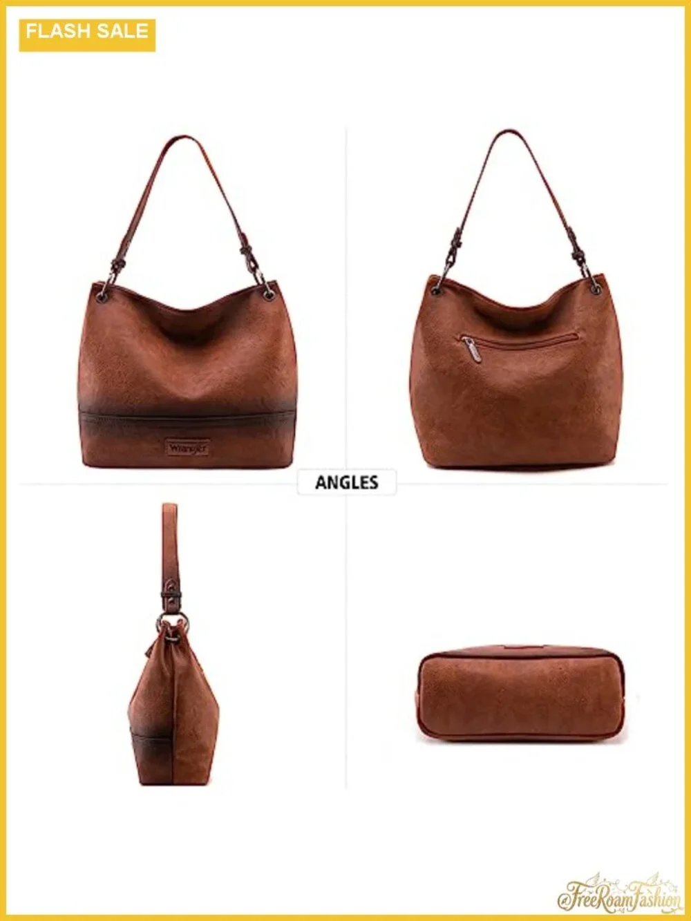 Vegan Leather Hobo Bag with Detachable Straps Women